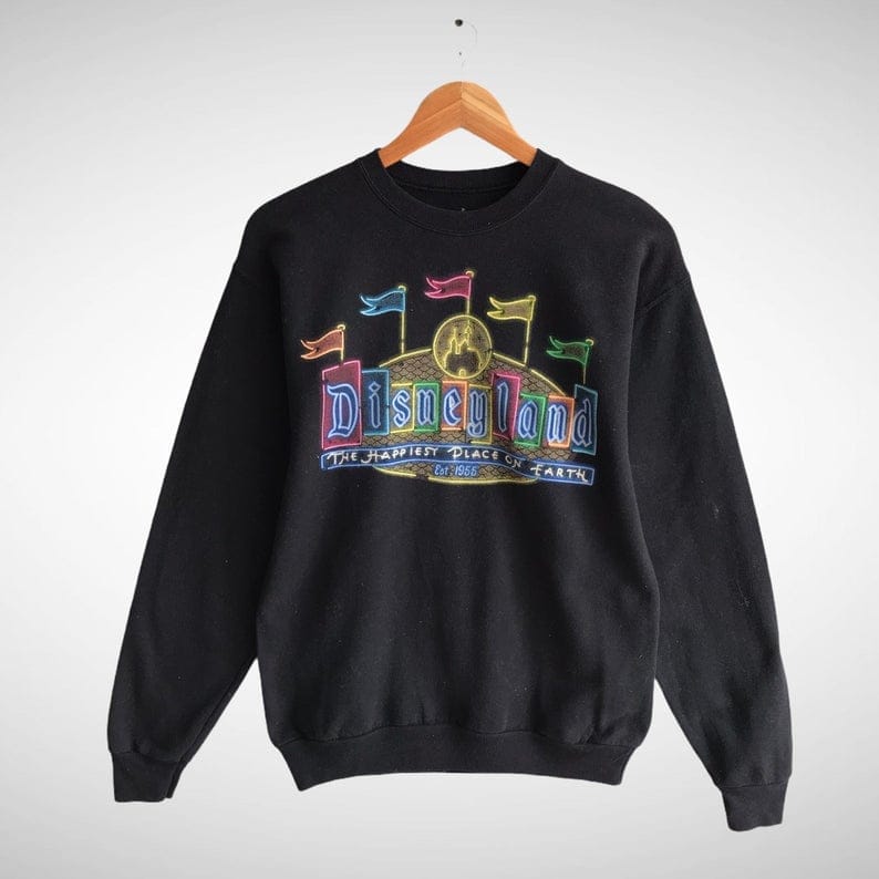 Vintage Black Disneyland Sweatshirt L Sweater Weekends Clothing