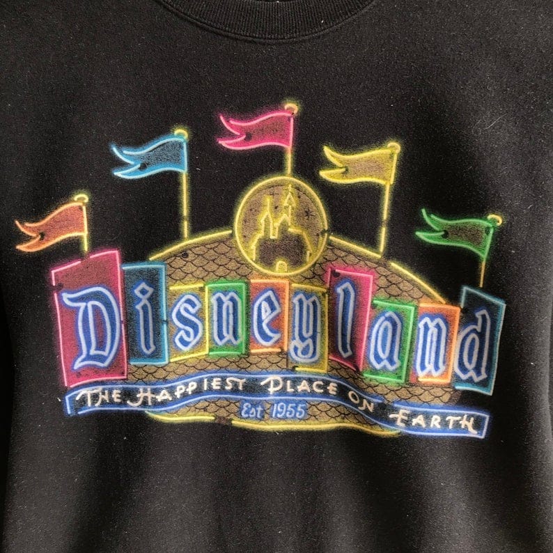Vintage Black Disneyland Sweatshirt L Sweater Weekends Clothing