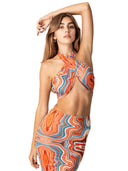 Azurelee Two Piece Maxi Skirt Small Orange Sets Weekends Clothing