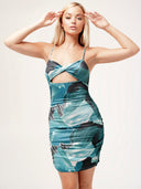 Coastline Floral Dress Small Green Dress Weekends Clothing