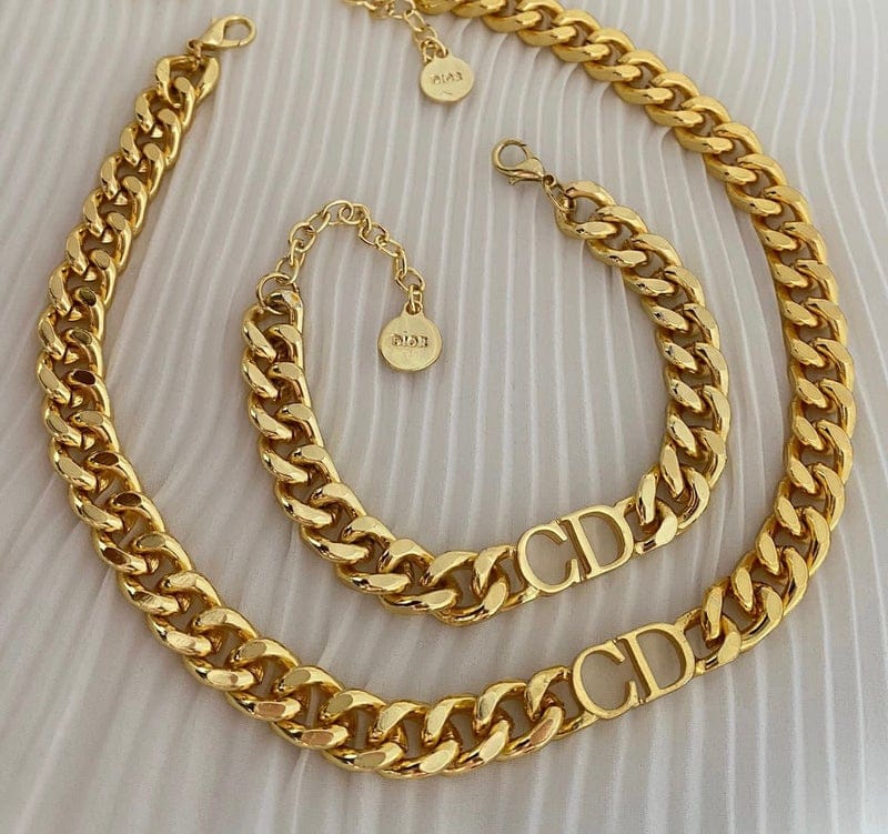 Repurposed Vintage Gold Christian Dior Necklace Jewelry Weekends Clothing