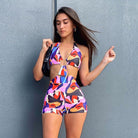 Sleeveless Print Romper Romper Weekends Clothing