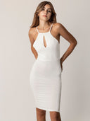 Sling Halter Dress S WHITE Dress Weekends Clothing