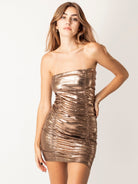 Strapless Dress S Gold Dress Weekends Clothing