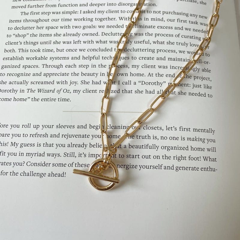 T-Bar Chain Necklace Jewelry Weekends Clothing