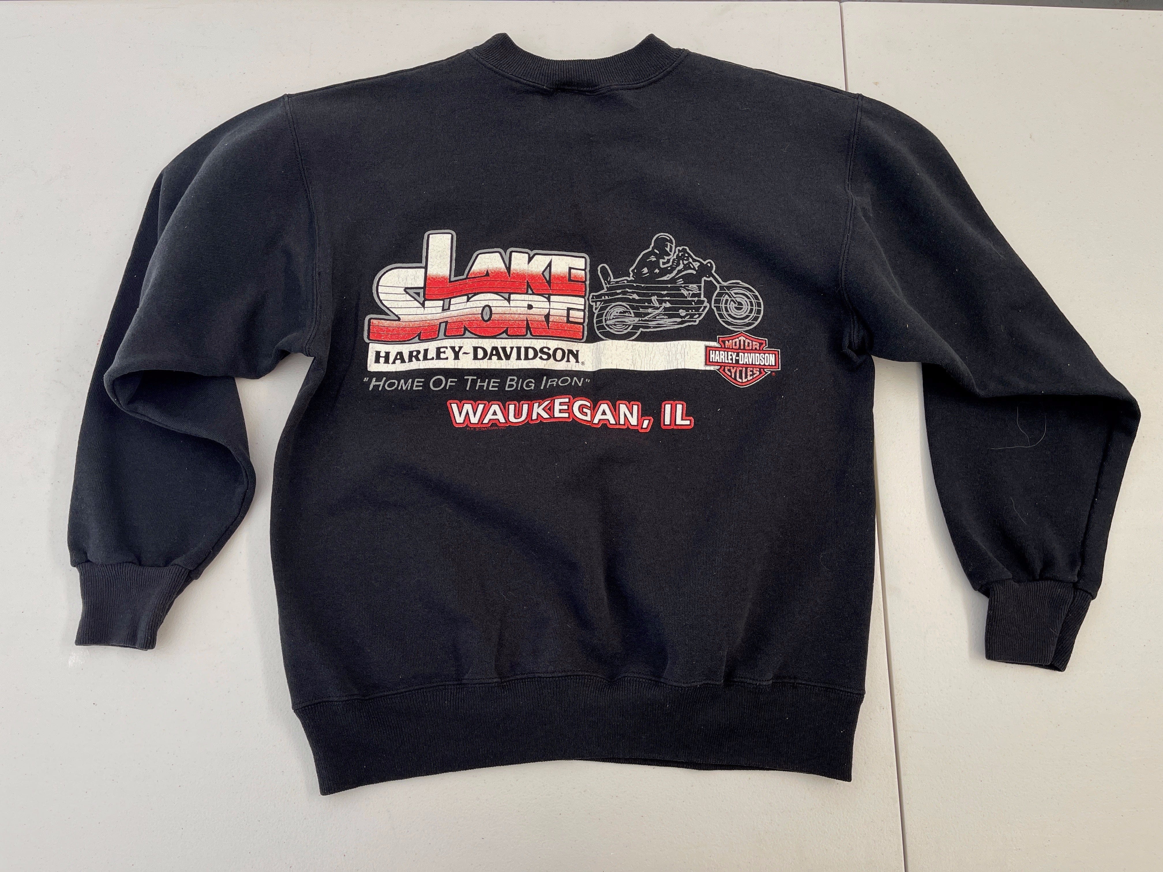 Vintage Black Harley Davidson Sweatshirt S Sweater Weekends Clothing